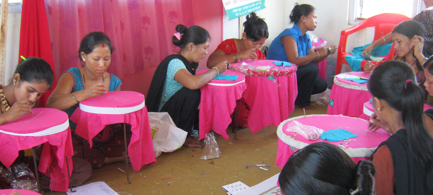 Hand Embroidery Training to Women.